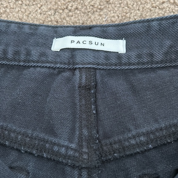 pacsun black jean shorts size 26 high rise - Picture 3 of 4